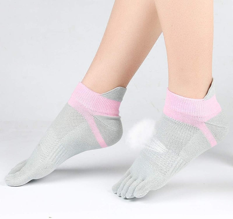 Fasot Women Toe Socks 5 Finger Cotton Wicking Athletic 6 Pack 3 Pack - Image 3